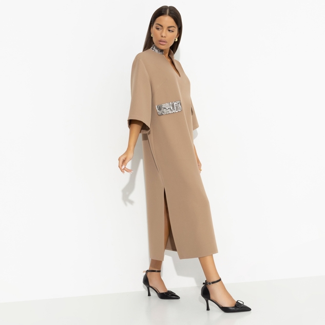 Платье Деловая леди (миндальный) 