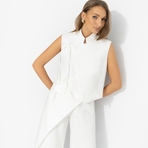 Прямая речь (белый). Состав: 60%  п/э, 37%  вискоза, 3% спандекс