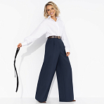 Брюки Легкой походкой (deep blue). Состав: 60% п/э, 37% вискоза, 3% спандекс