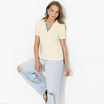 Поло Впервые и навсегда (крем-брюле). Состав: 97% хлопок, 3% лайкра