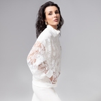 Бомбер Секрет смелости (белоснежный). Состав: 95% полиэстер, 5% спандекс