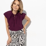 Блуза Свежая подборка (violet). Состав: 72% п/э, 22% вискоза, 6% спандекс