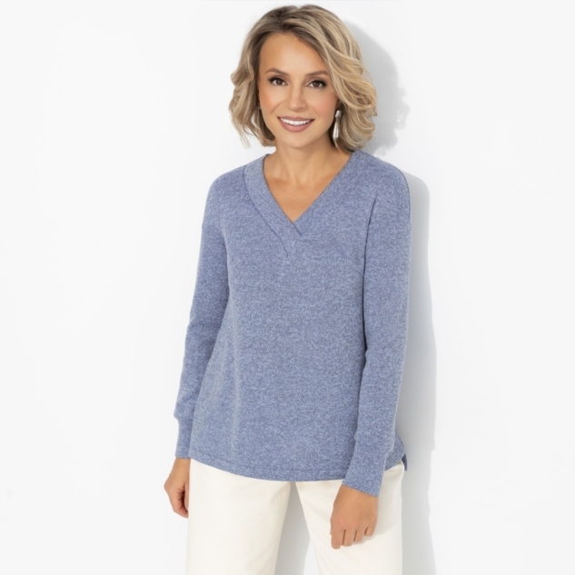 Лонгслив Мелодия цвета (голубой) 