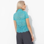 Водолазка На что вы намекаете? (бирюзовая). Состав: 65% п/э, 30% вискоза, 5% эластан