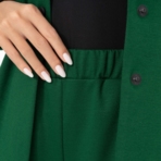 Брючный костюм Личное превосходство (изумруд, 2 в 1, с поясом). Состав: 65% п/э, 30% вискоза, 5% спандекс