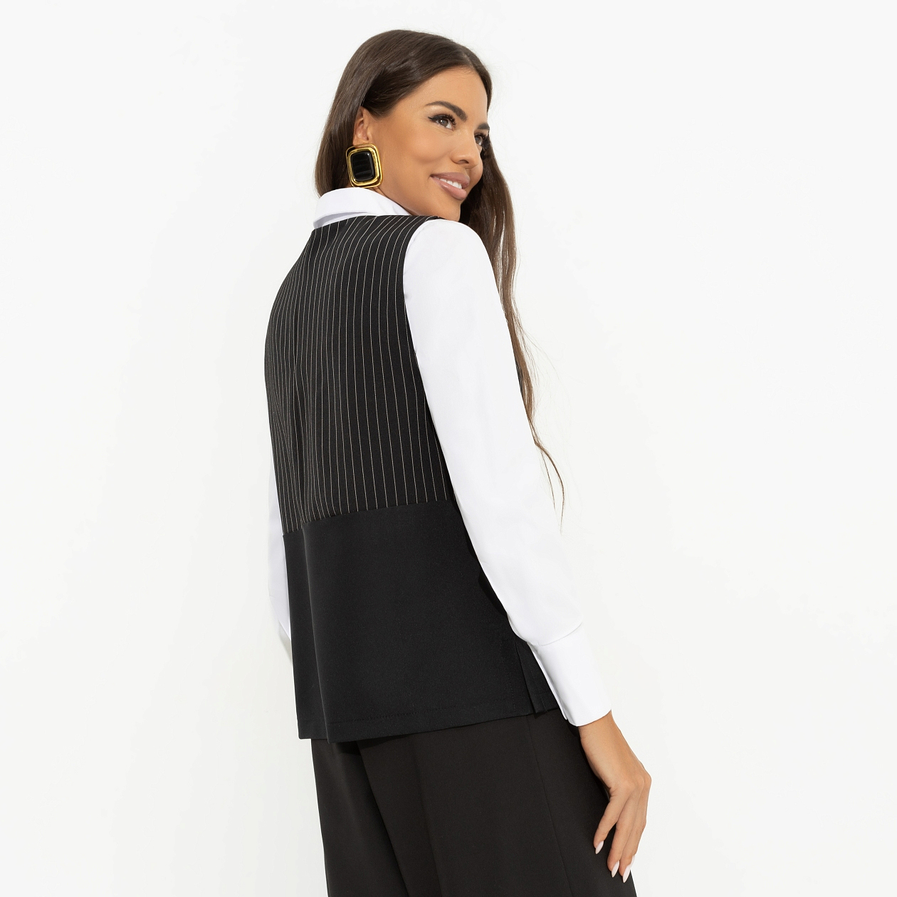 Блуза Кейт Мосс отдыхает (black). Состав: 96% п/э, 4% эластан