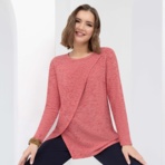 Блуза Живем красотой (алый). Состав: 65% п/э, 30% вискоза, 5% эластан