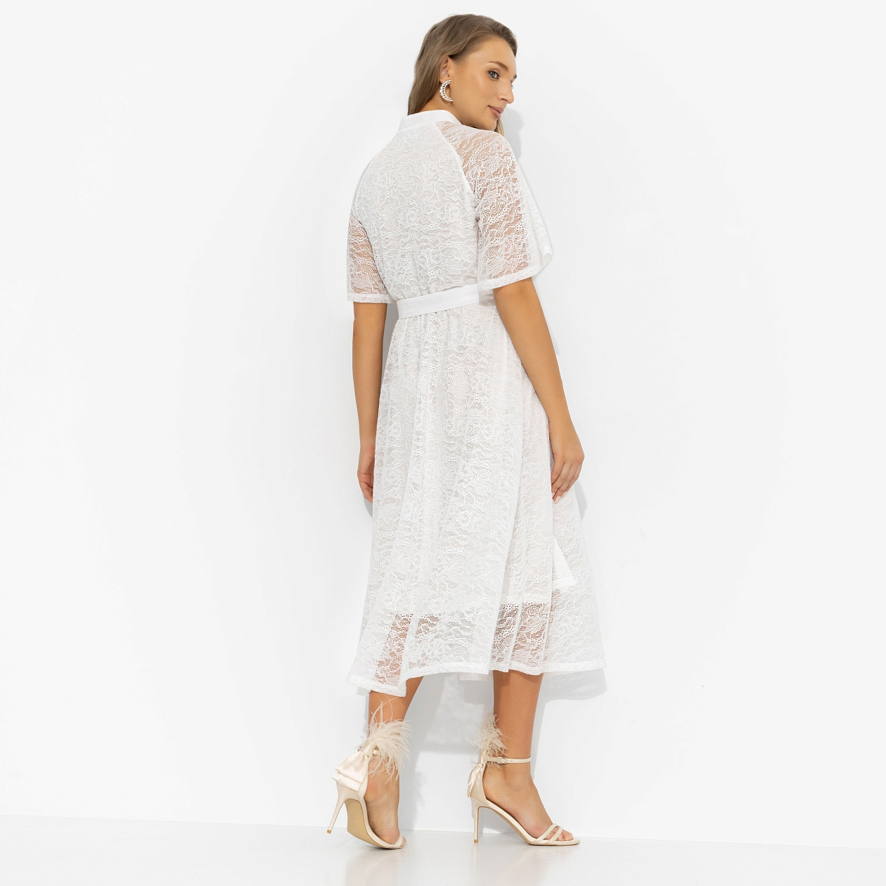 Платье Моя итальянская история (изящная, с поясом). Состав: 98% п/э, 2% спандекс