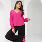 Блуза Принцесса из замка (яркая роза). Состав: 95% п/э, 5% эластан