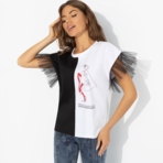 Футболка Загадочная собеседница. Состав: 65% п/э, 30% вискоза, 5% стрейч