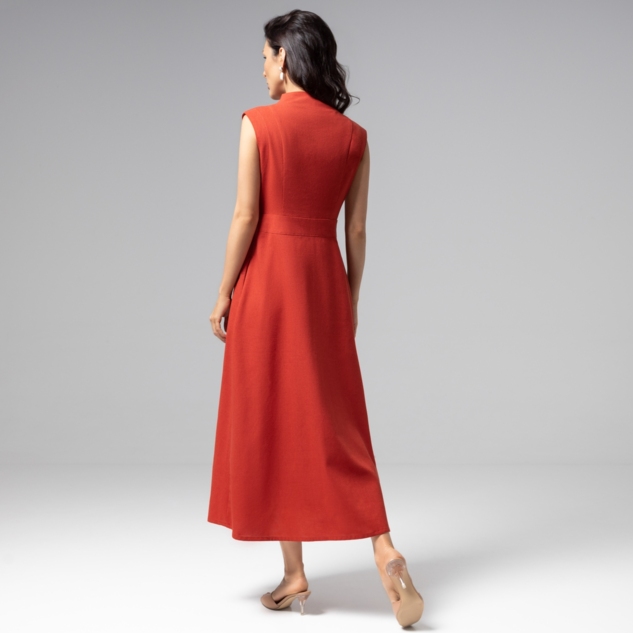 Платье Секреты утонченности (терракотовое) 