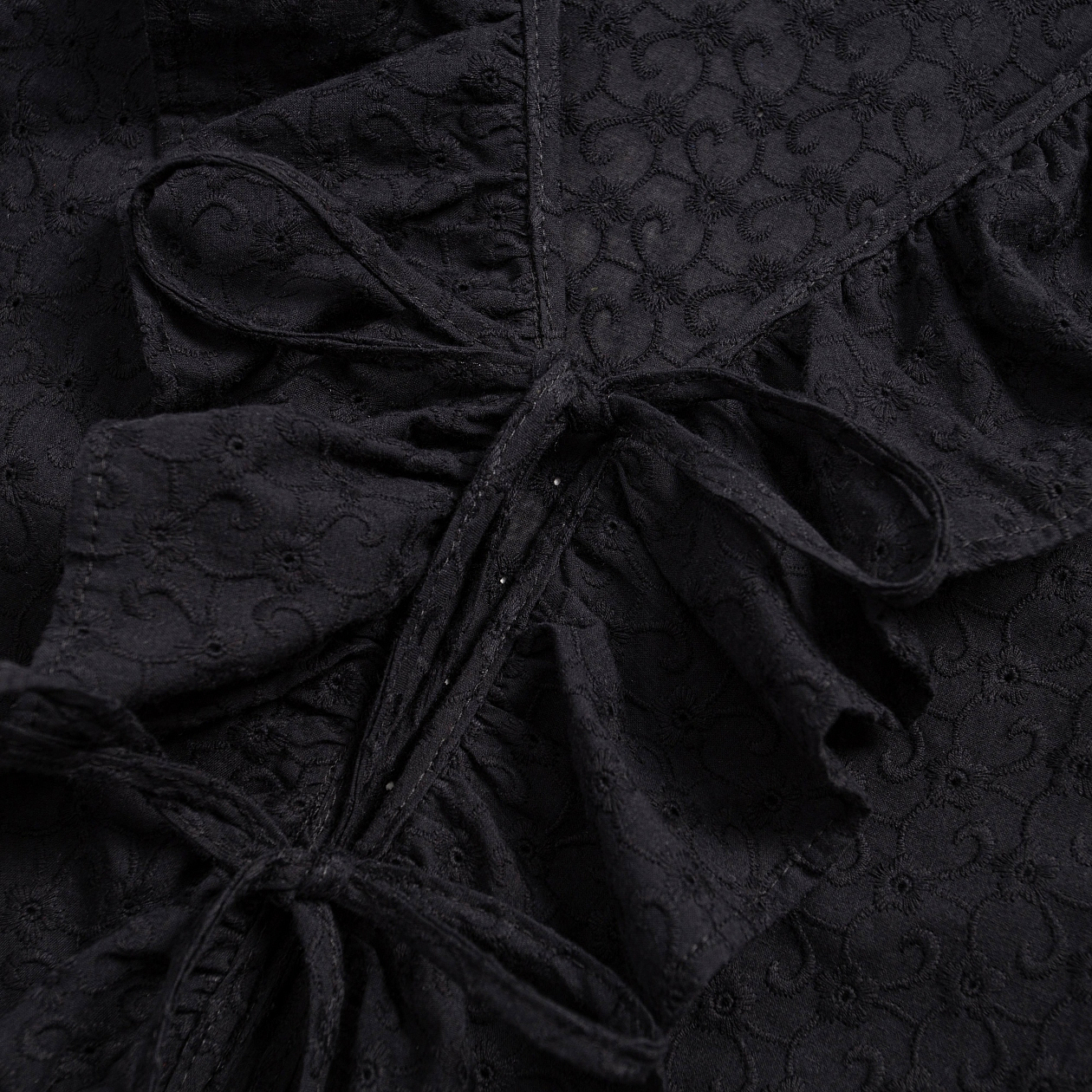 Блуза Пленительная грация (черная). Состав: 100% хлопок