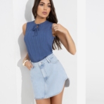 Блуза Легкое настроение (blue). Состав: 70% хлопок, 30% вискоза