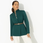 Жакет Дерзкий силуэт (зелёный). Состав: 65% п/э, 30% вискоза, 5% эластан