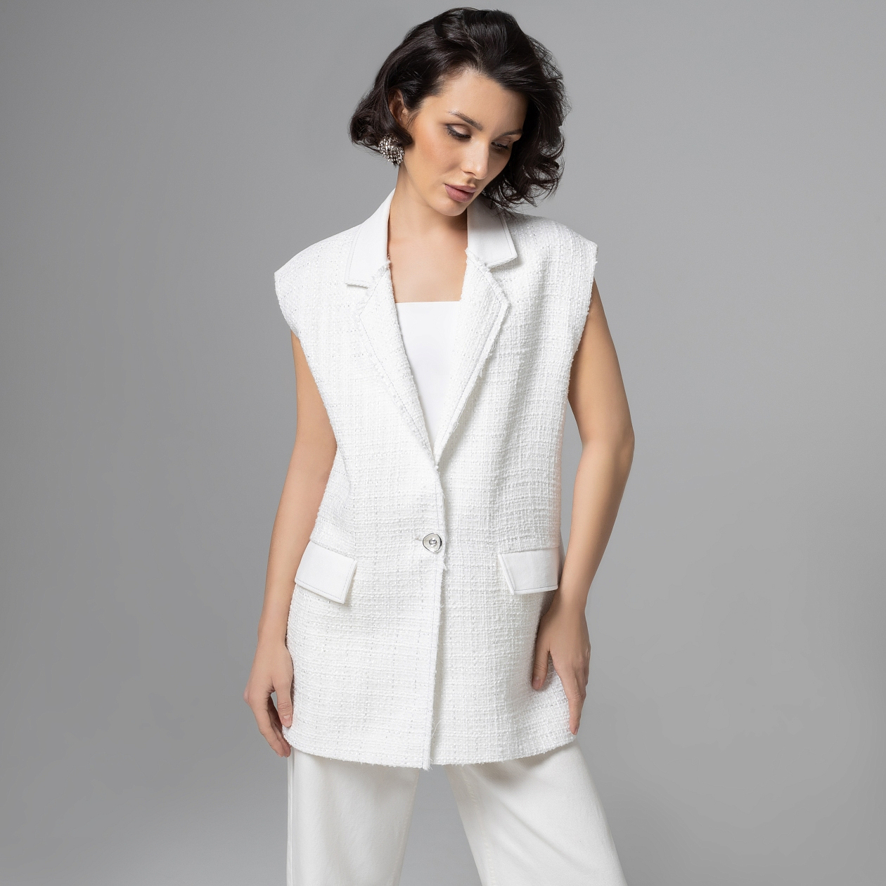 Карьерный взлет (античный белый) . Состав: 65% п/э, 35% вискоза