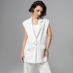 Карьерный взлет (античный белый) . Состав: 65% п/э, 35% вискоза