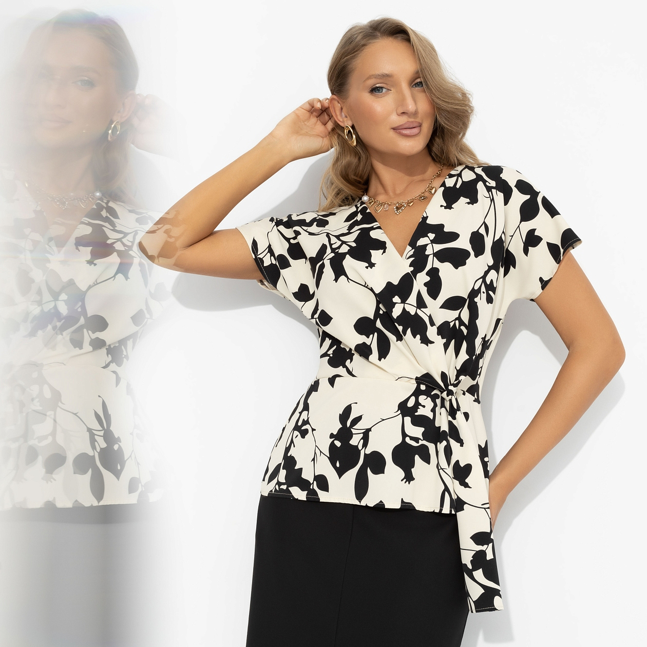 Блуза Откройся желаниям (шикарная). Состав: 100% полиэстер