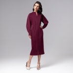 Платье-футляр Больше, чем просто платье (винное). Состав: 65% п/э, 30% вискоза, 5% спандекс