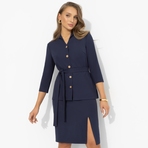 Костюм с юбкой Гордая и дикая (королева, 2 в 1, с поясом). Состав: 65% п/э, 30% вискоза, 5% эластан