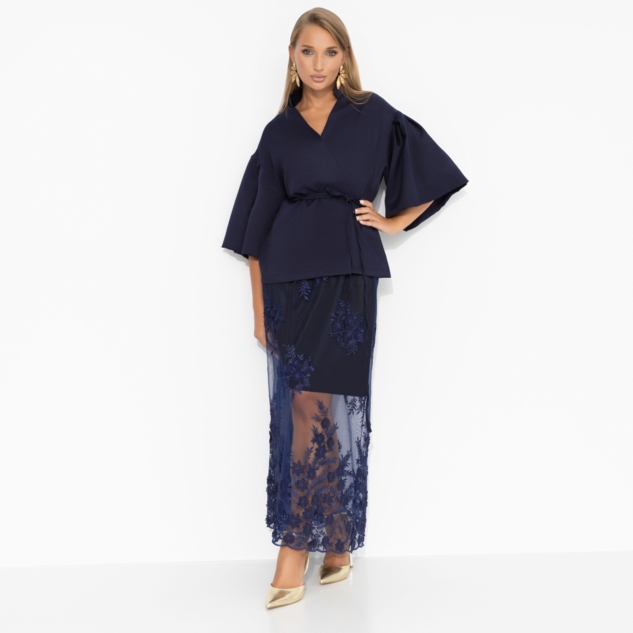 Костюм с юбкой Очарование момента (фантазия, 2 в 1, с поясом) 