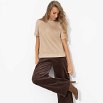 Водолазка Фирменное приветствие (песочная). Состав: 46% вискоза, 28% п/э, 21% нейлон, 5% спандекс