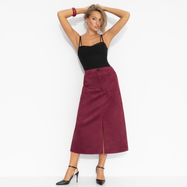 Юбка Откровенно шикарная (бордовая) 