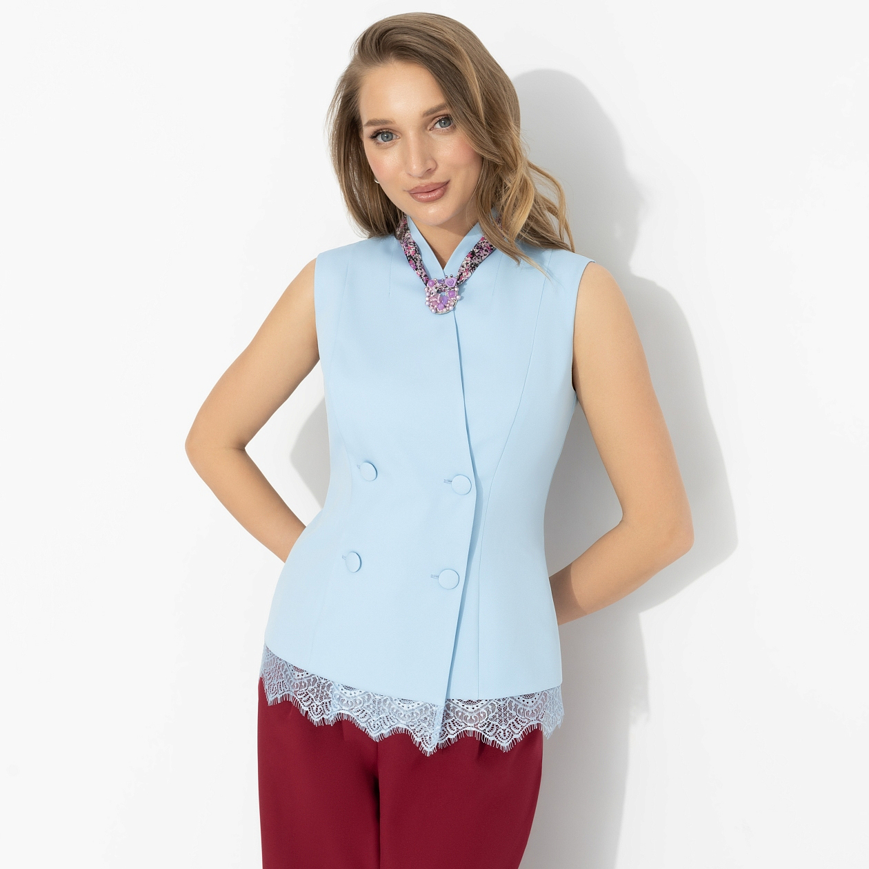 Брючный костюм Мечты вслух. Состав: 95% п/э, 5% эластан