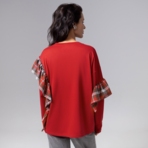 Лонгслив Гардеробная магия (красный). Состав: 55% полиэстер, 30% вискоза, 10% хлопок, 5% спандекс