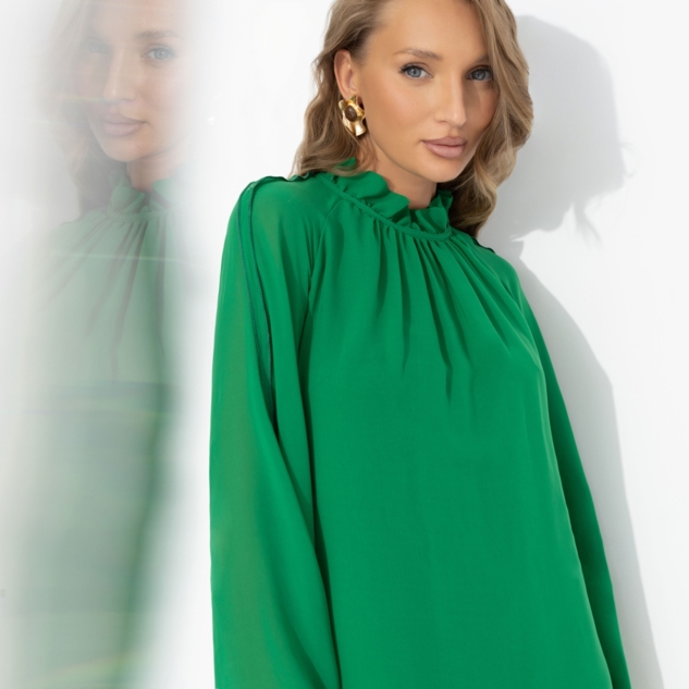 Платье Стильная эйфория (зелёное) 