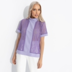 Футболка Фирменное приветствие (сиреневый). Состав: 95% п/э, 5% спандекс