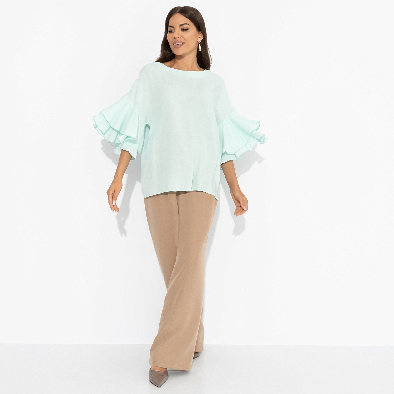 Блуза Молниеносная влюбленность (mint). Состав: 100 % вискоза