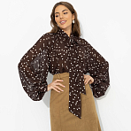 Блуза Привлекаю удачу (американо). Состав: 100% полиэстер