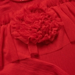 Блуза Мелодия сердца (красная). Состав: 65% п/э, 30% вискоза, 5% спандекс