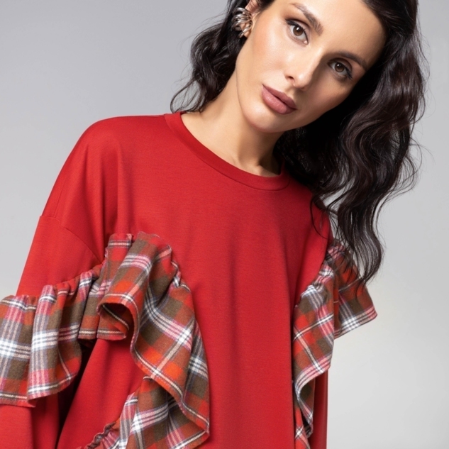 Лонгслив Гардеробная магия (красный) 