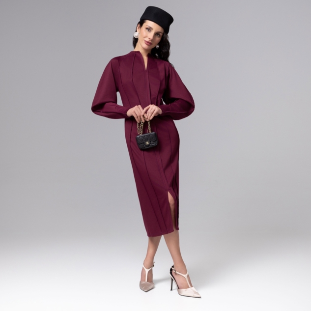 Платье-футляр Больше, чем просто платье (винное) 