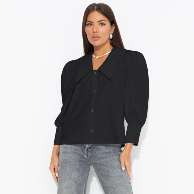 Блуза На пике успеха (черная) 