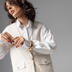 Искусство переговоров (beige). Состав: 40% лен, 30% хлопок, 30% полиэстер