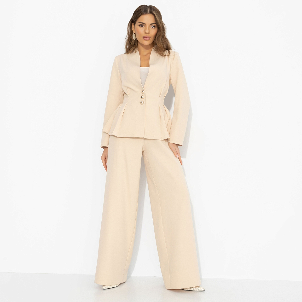 Брючный костюм Время знаков (2 в 1, тихая роскошь). Состав: 95% п/э, 5% эластан