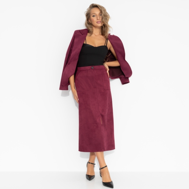 Юбка Откровенно шикарная (бордовая) 