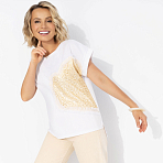 Футболка Яркий период. Состав: 65% п/э, 30% вискоза, 5% стрейч