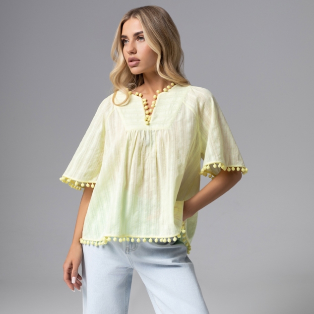 Блуза Летний фольклор (желтая) 