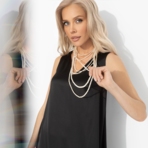 Платье Стройность в комплекте. Состав: 65% полиэстер, 30% вискоза, 5% эластан