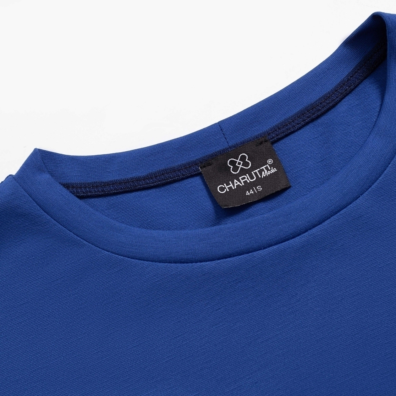 Лонгслив Гардеробная магия (синий). Состав: 55% полиэстер, 30% вискоза, 10% хлопок, 5% спандекс