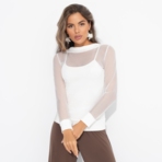 Лонгслив Секретное оружие гардероба. Состав: 60% вискоза, 35% п/э, 5% эластан