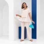 Брючный комплект Дневник моих путешествий (2 в 1, летний шарм). Состав: 95% п/э, 5% спандекс