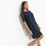 Платье Виртуальные будни (blue lace). Состав: 60% полиэстер, 37% вискоза, 3% спандекс