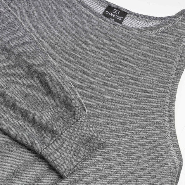 Лонгслив Преданная стилю (grey, 2 в 1) 