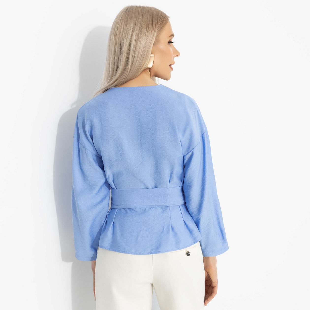 Блуза Восхитительные охваты (голубой рассветный). Состав: 80% вискоза, 20% нейлон