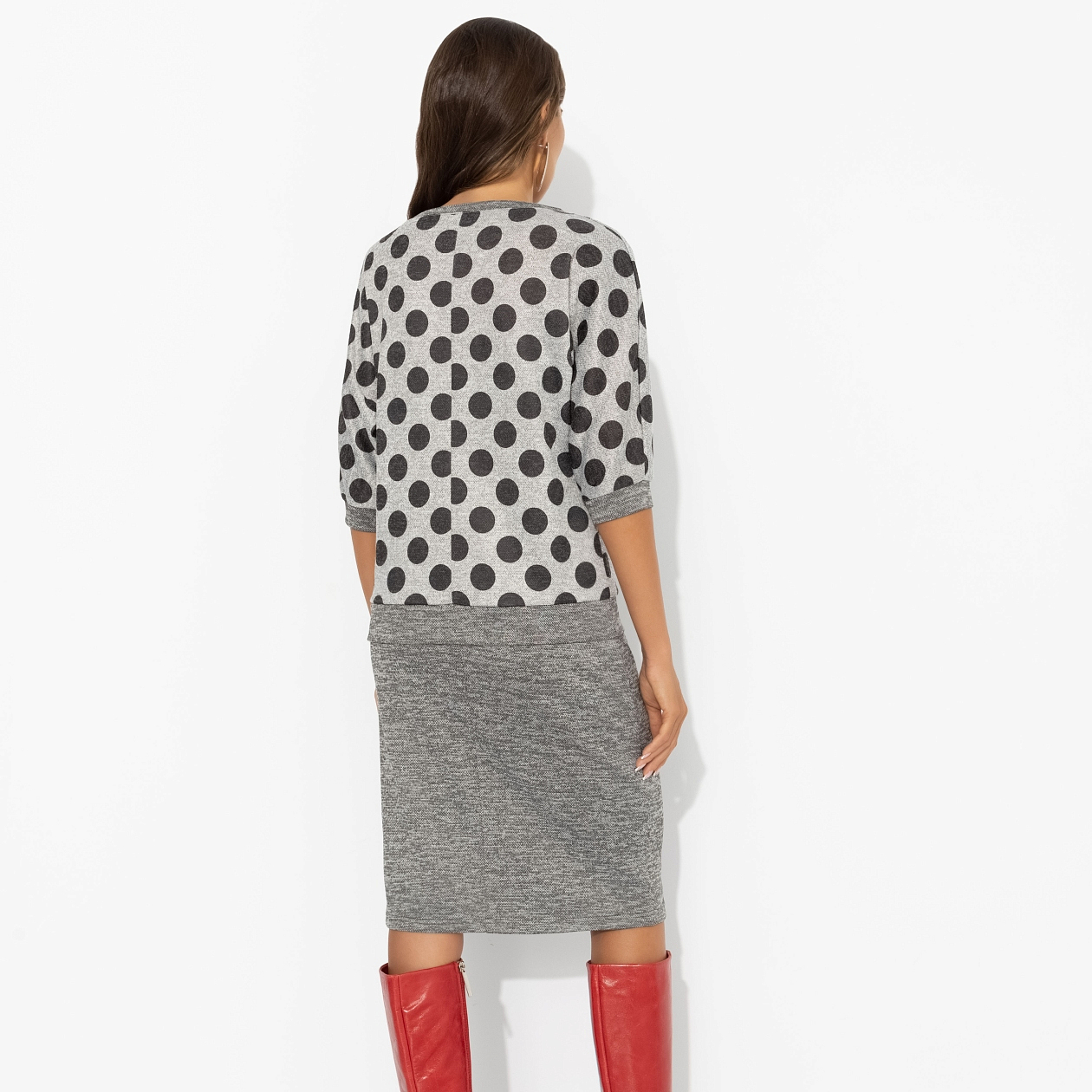 Костюм с юбкой Ваш ход! (2 в 1, мокрый асфальт). Состав: 80% п/э, 20% вискоза