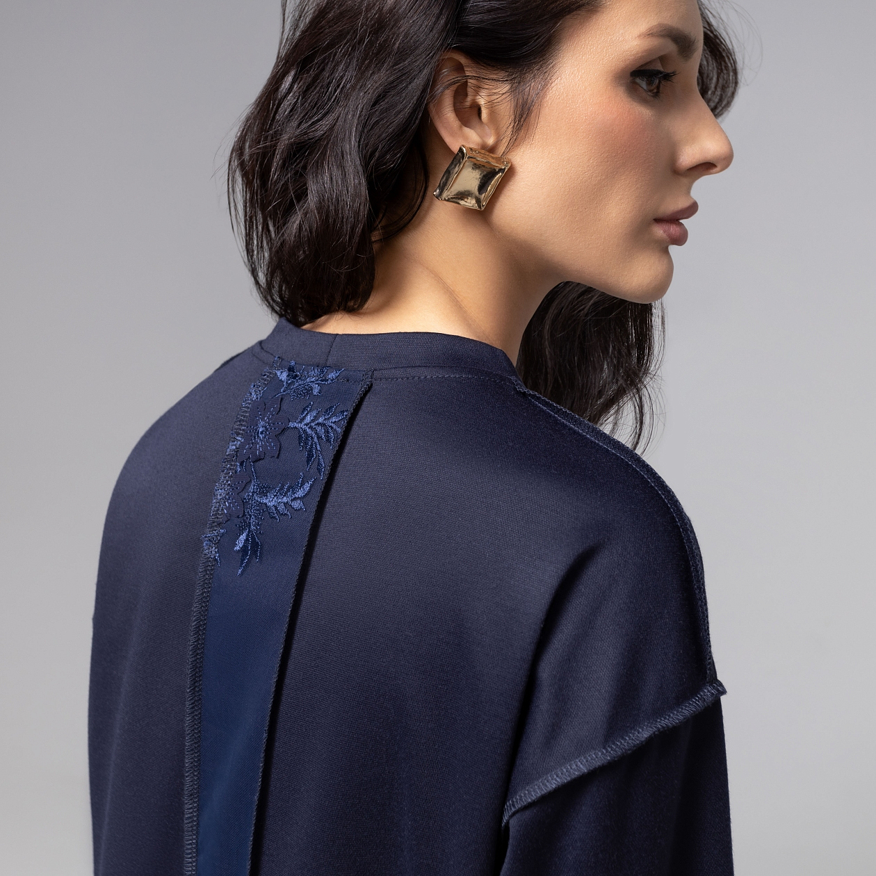 Лонгслив Образ решает (синий). Состав: 80% п/э, 15% вискоза, 5% спандекс